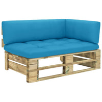 Thumbnail for Garten-Paletten-Ecksofa Grün Imprägniertes Kiefernholz