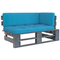 Thumbnail for Garten-Paletten-Ecksofa Grau Imprägniertes Kiefernholz