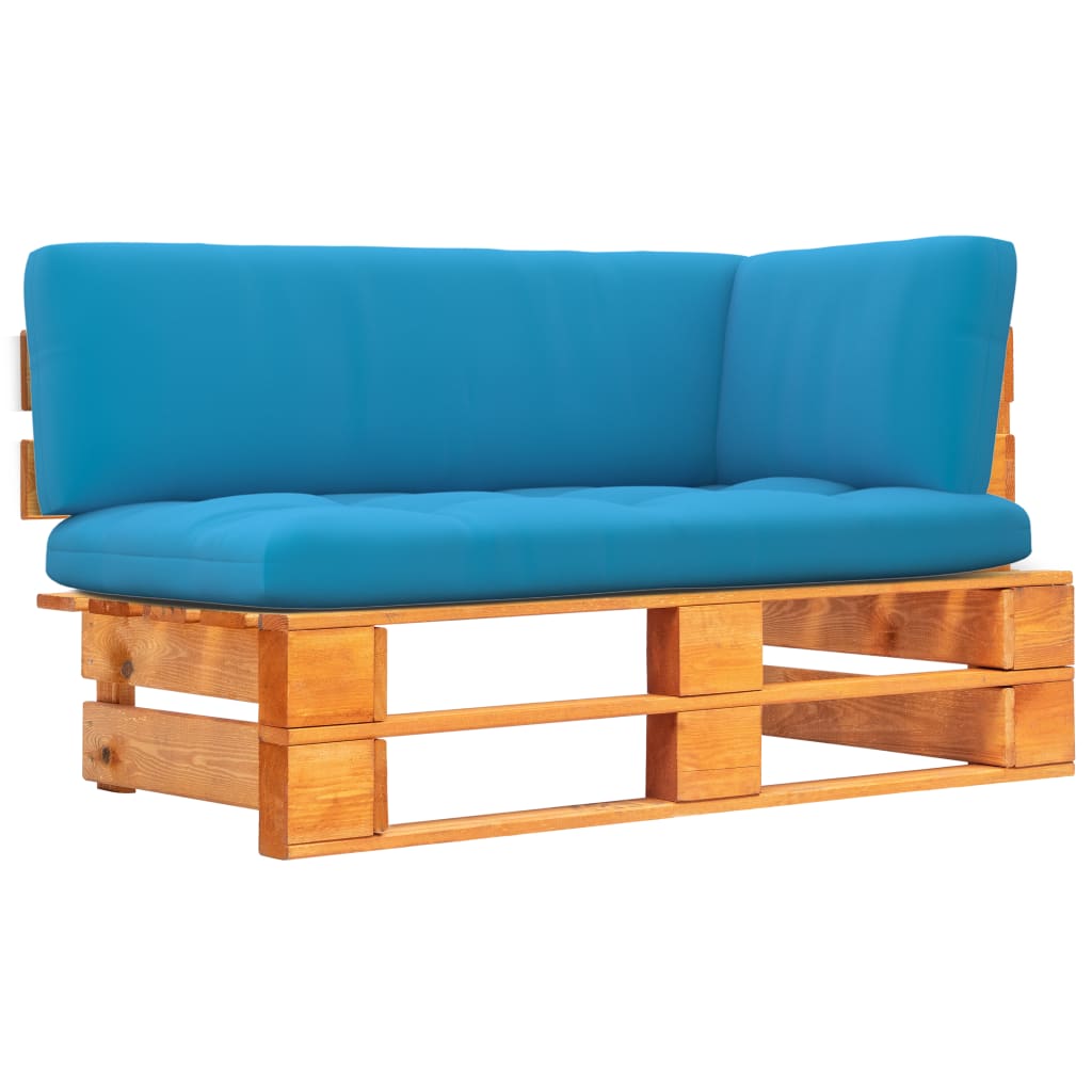 Garten-Paletten-Ecksofa Honigbraun Imprägniertes Kiefernholz