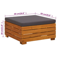 Thumbnail for Gartentisch und Hocker mit Kissen Massivholz Akazie