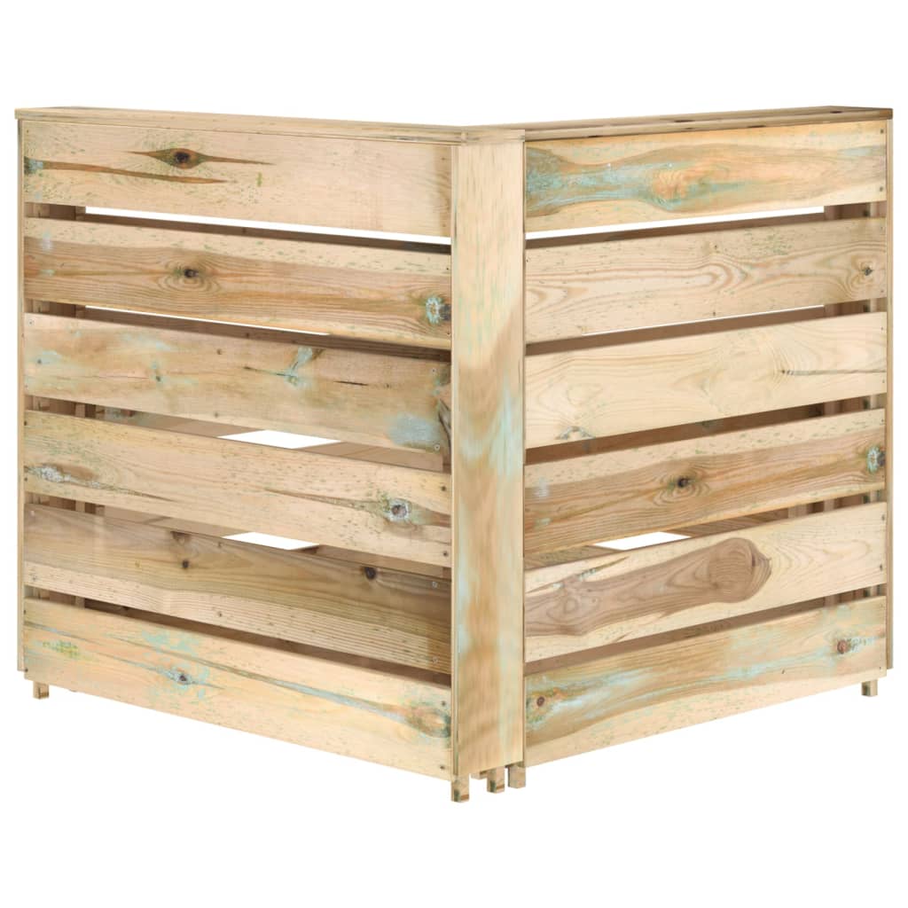 7-tlg. Garten-Lounge-Set Grün Imprägniertes Kiefernholz