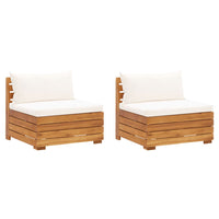 Thumbnail for 2-Sitzer-Gartensofa mit Kissen Massivholz Akazie
