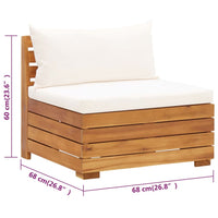Thumbnail for 2-Sitzer-Gartensofa mit Kissen Massivholz Akazie