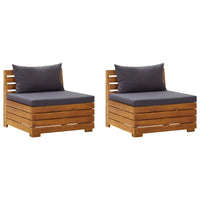 Thumbnail for 2-Sitzer-Gartensofa mit Kissen Massivholz Akazie
