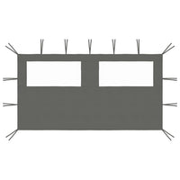 Thumbnail for Pavillon-Seitenwand mit Fenstern 4x2 m Anthrazit