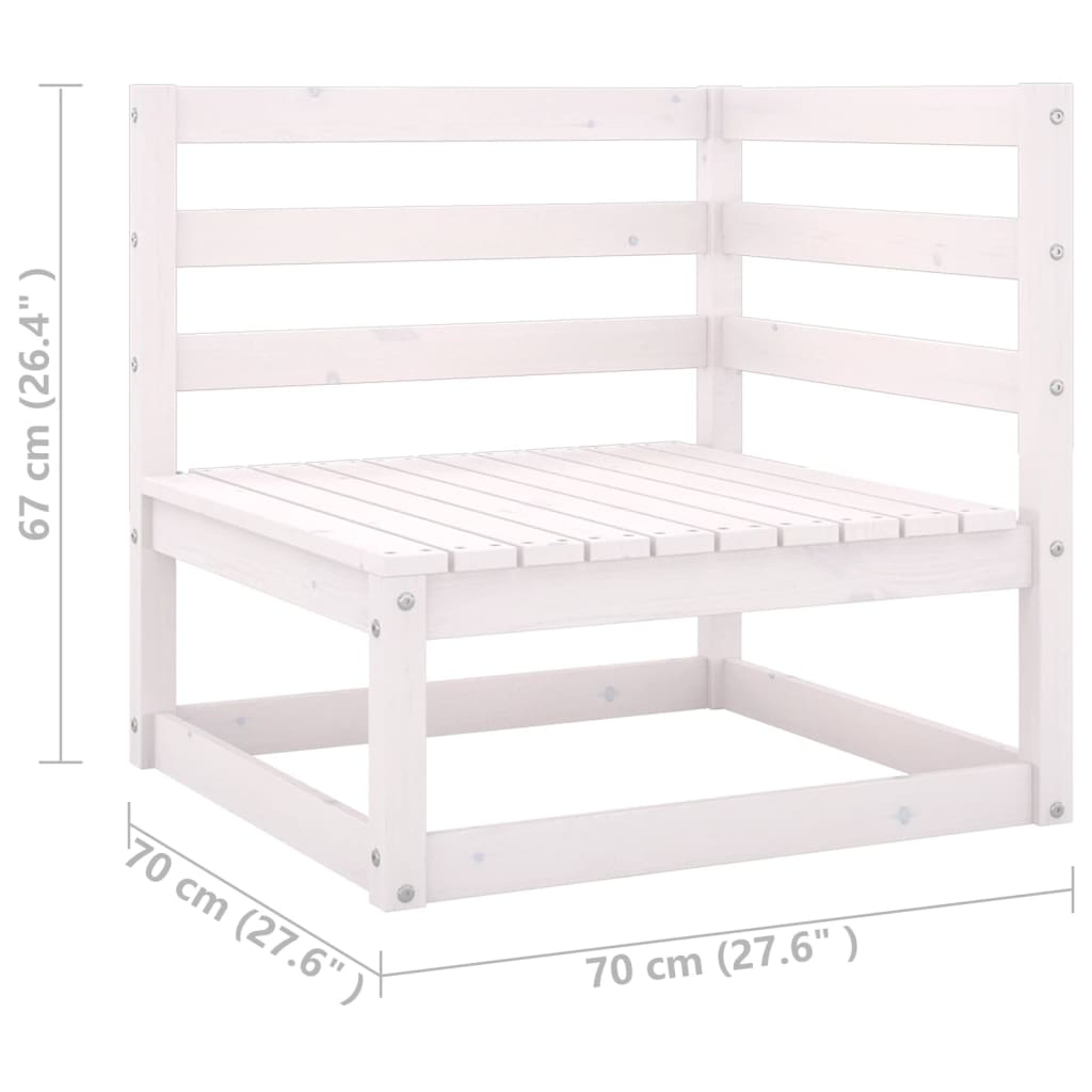 Garten-Ecksofa mit Kissen Massivholz Kiefer