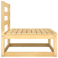 Thumbnail for Garten-Mittelsofa mit Grauen Kissen Massivholz Kiefer