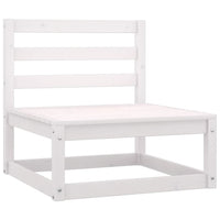 Thumbnail for Garten-Mittelsofa mit Anthrazit Kissen Weiß Massivholz Kiefer