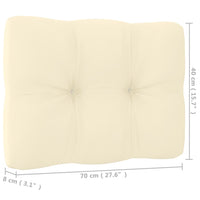 Thumbnail for Garten-Mittelsofa mit Creme Kissen Massivholz Kiefer