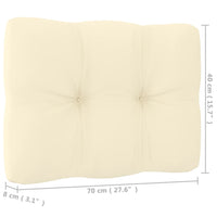 Thumbnail for Garten-Mittelsofas mit Creme Kissen 2 Stk. Massivholz Kiefer