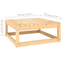 Thumbnail for Gartenhocker mit Kissen 2 Stk. Massivholz Kiefer