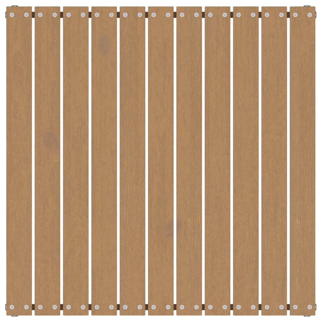 Garten-Fußhocker mit Kissen 2 Stk. Honigbraun Massivholz Kiefer