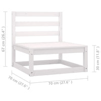 Thumbnail for 2-tlg. Garten-Lounge-Set mit Kissen Weiß Kiefer Massivholz