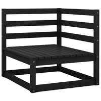 Thumbnail for 2-tlg. Garten-Lounge-Set mit Kissen Schwarz Kiefer Massivholz