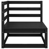 Thumbnail for 2-tlg. Garten-Lounge-Set mit Kissen Schwarz Kiefer Massivholz