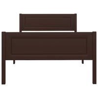 Thumbnail for Massivholzbett Kiefer Dunkelbraun 100x200 cm