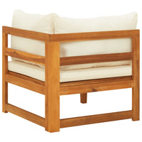 Thumbnail for Ecksofa mit Cremeweißen Kissen Massivholz Akazie