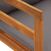 Thumbnail for Sonnenliege mit Dunkelgrauen Kissen Massivholz Akazie