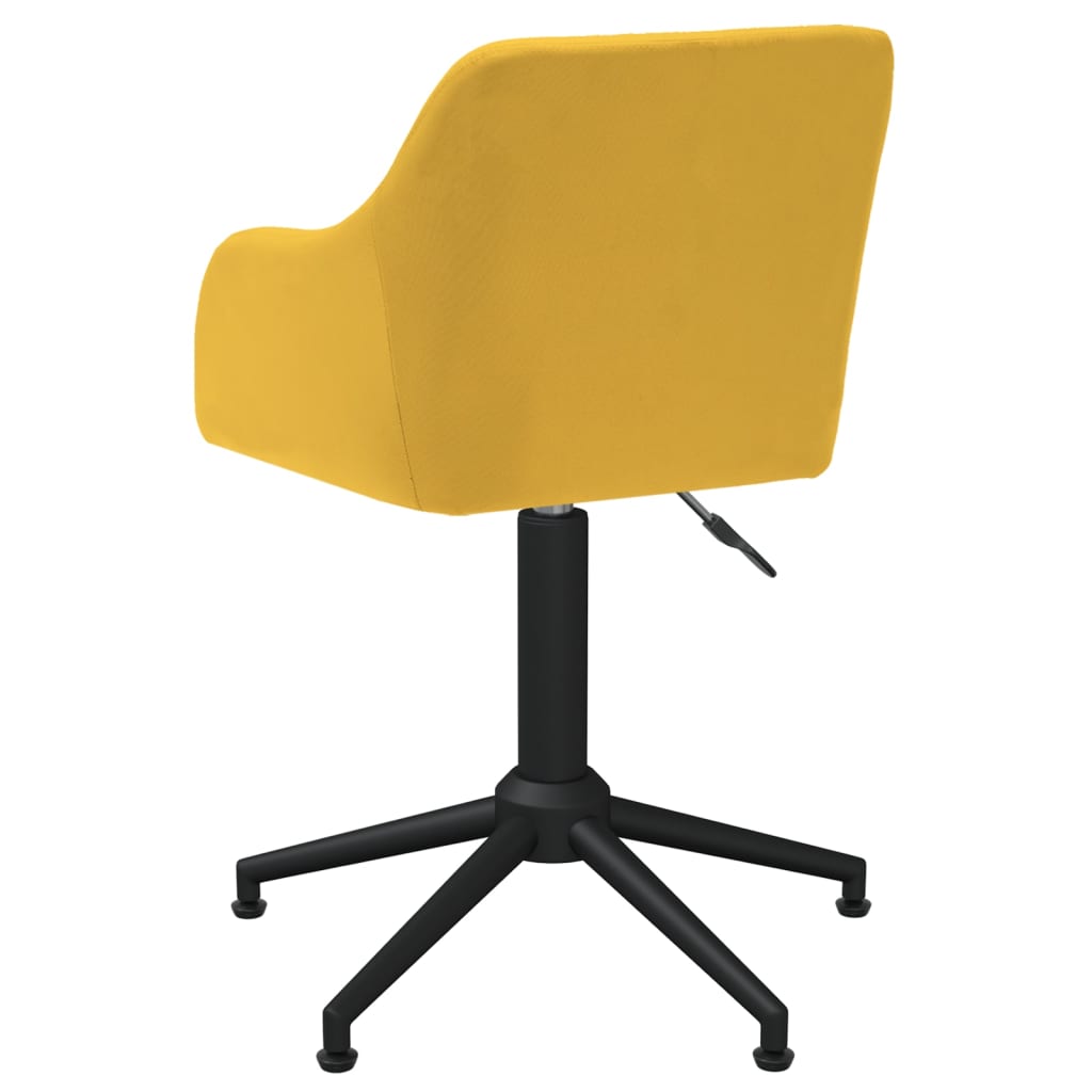 Esszimmerstühle 2 Stk. Drehbar Gelb Stoff