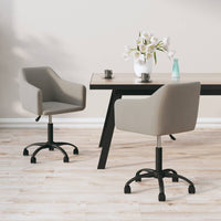 Thumbnail for Esszimmerstühle 2 Stk. Drehbar Hellgrau Samt