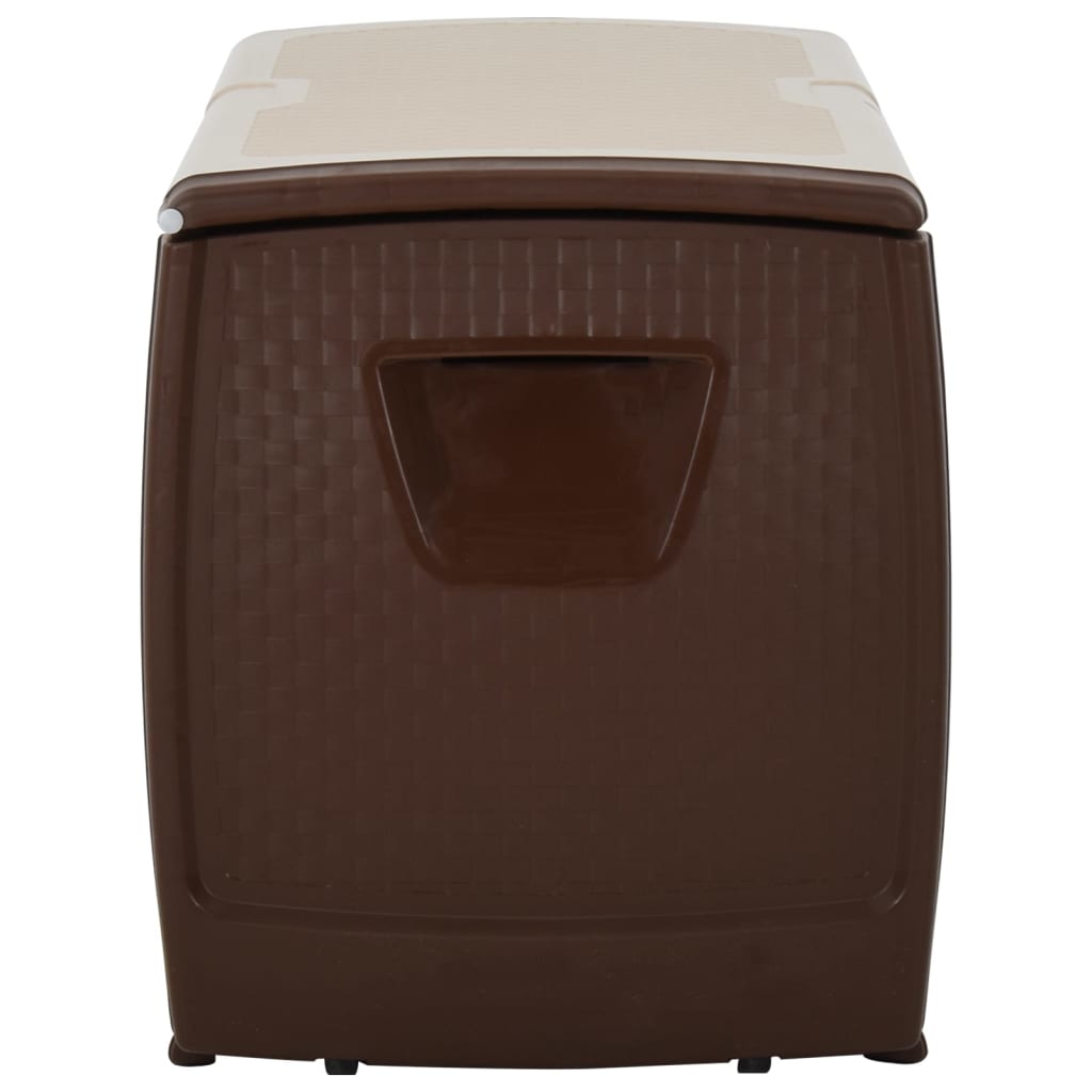 Aufbewahrungsbox Beige und Braun 122x56x63 cm