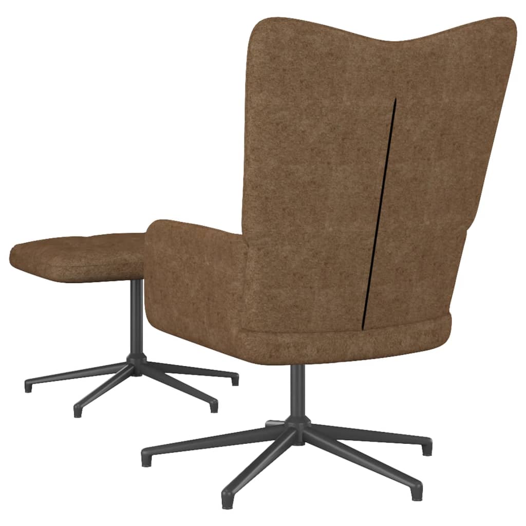 Relaxsessel mit Hocker Taupe Stoff
