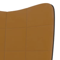 Thumbnail for Relaxsessel mit Hocker Braun Samt und PVC