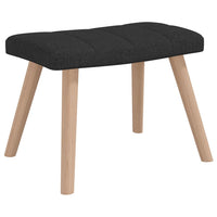 Thumbnail for Schaukelsessel mit Hocker Schwarz Stoff