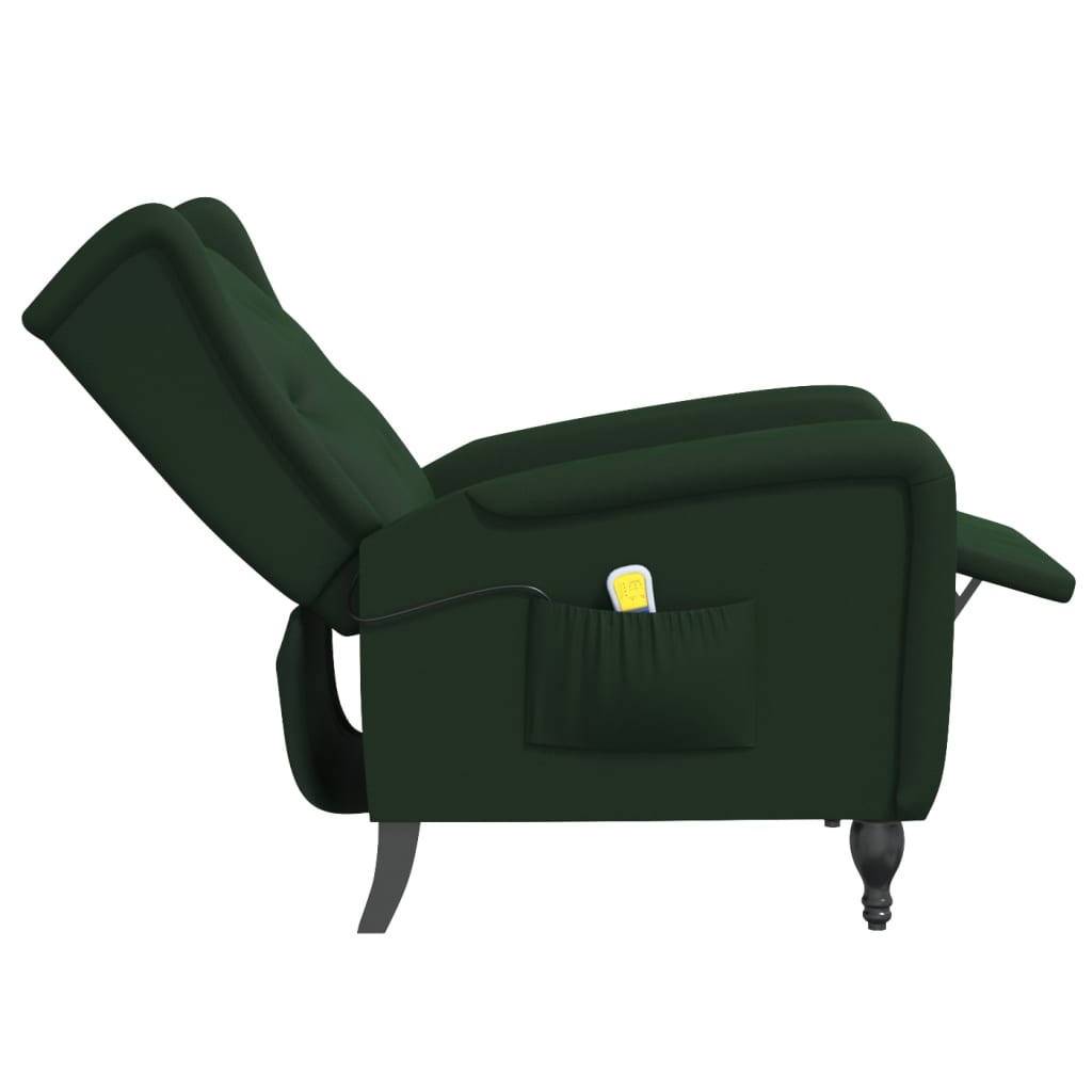 Massagesessel Dunkelgrün Samt