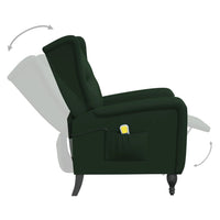 Thumbnail for Massagesessel Dunkelgrün Samt