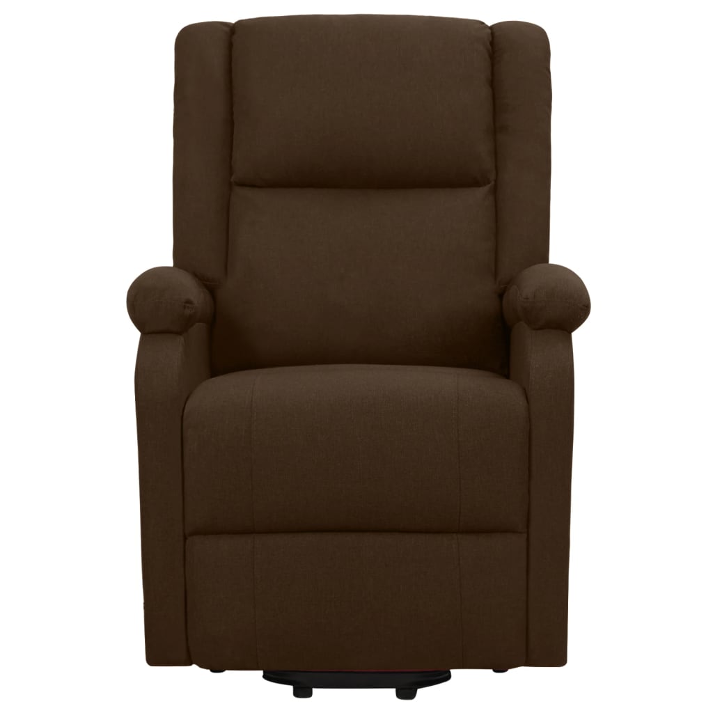 Sessel mit Aufstehhilfe Dunkelbraun Stoff