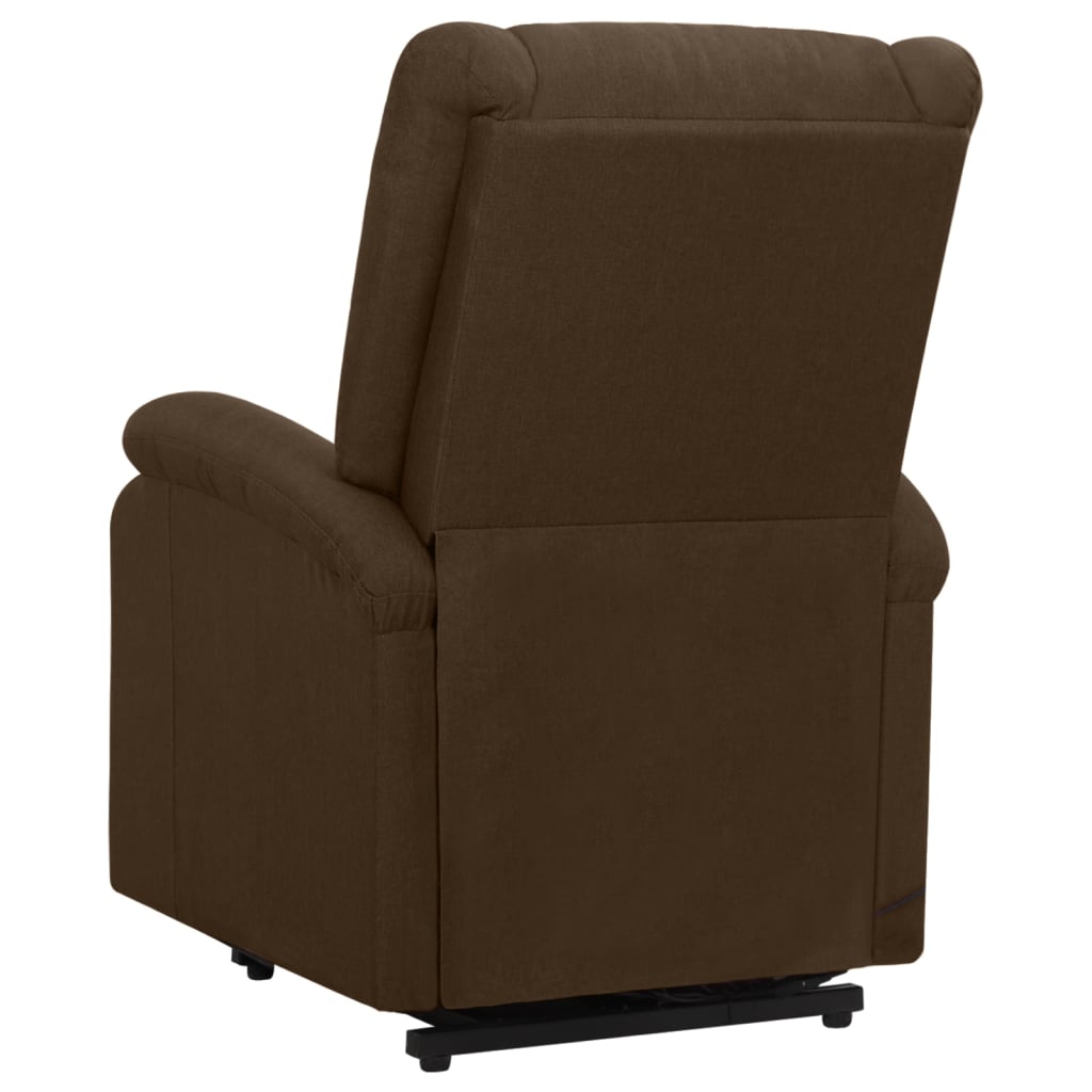 Sessel mit Aufstehhilfe Dunkelbraun Stoff