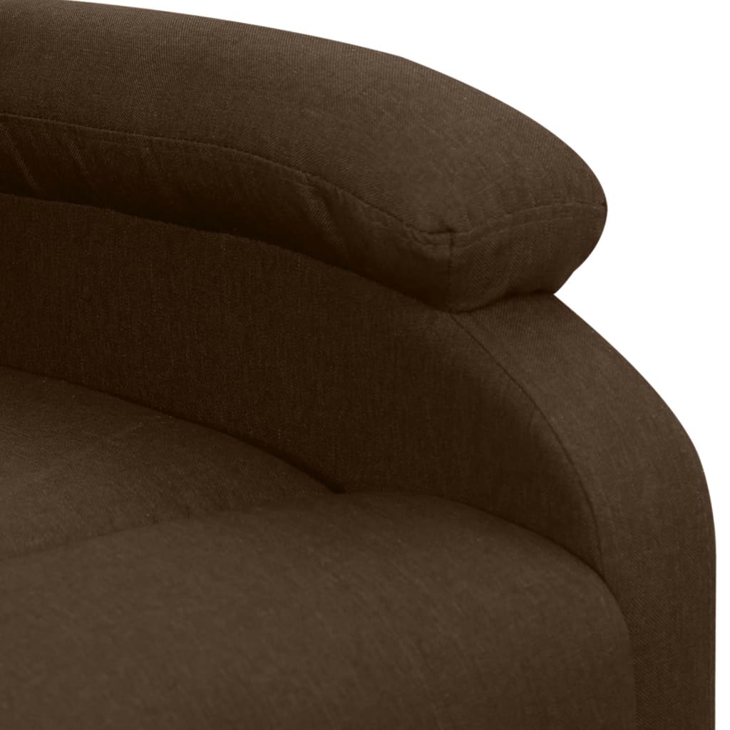Sessel mit Aufstehhilfe Dunkelbraun Stoff