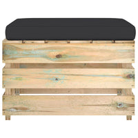 Thumbnail for Modulare Ottomane mit Kissen Grün Imprägniertes Holz