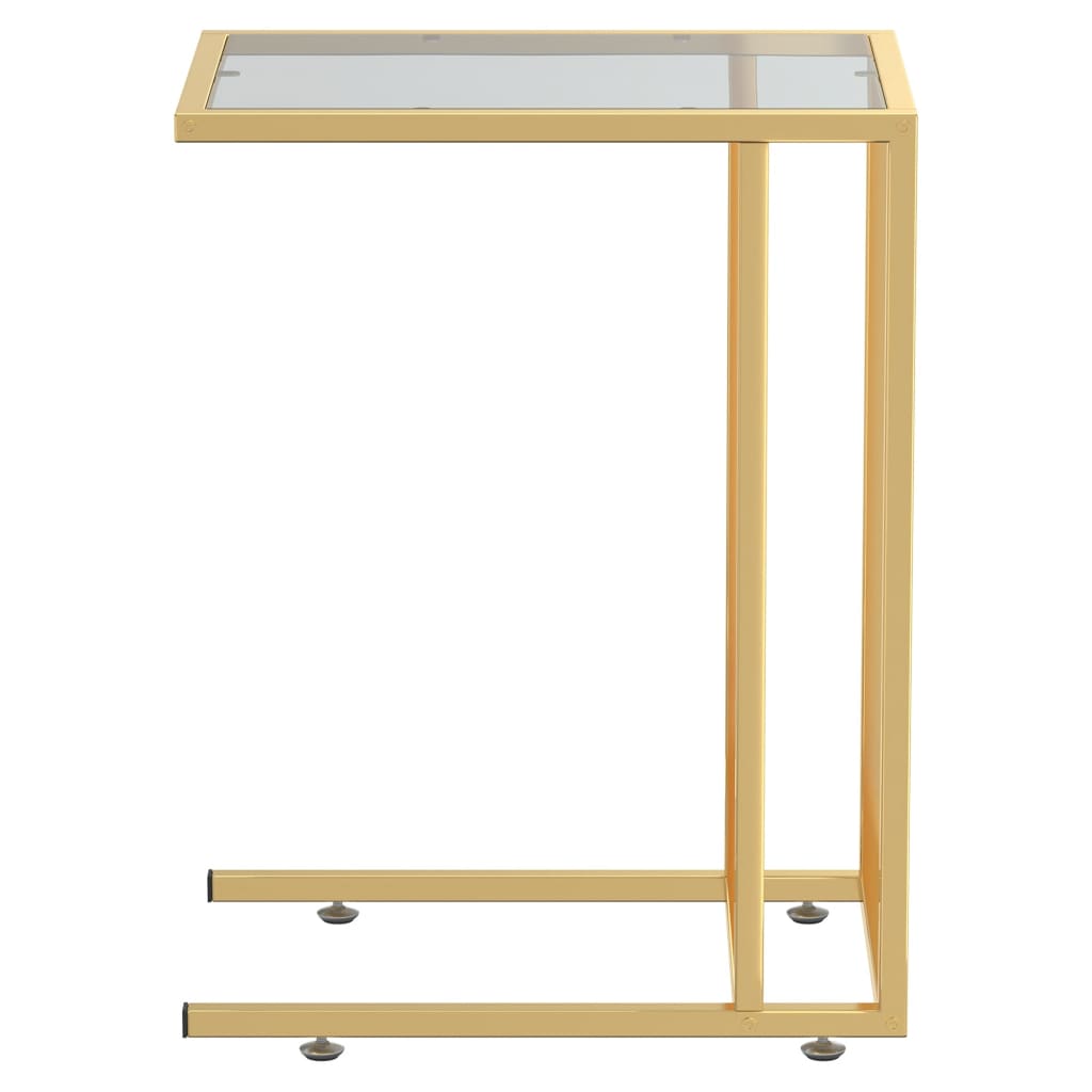 Computer-Beistelltisch Schwarz 50x35x65 cm Hartglas