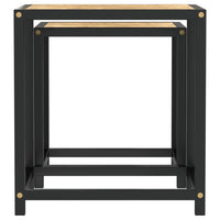 Thumbnail for Beistelltische 2 Stk. MDF Schwarz und Gelb