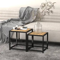 Thumbnail for Beistelltische 2 Stk. MDF Schwarz und Gelb