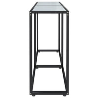 Thumbnail for Konsolentisch Weiß Marmor-Optik 140x35x75,5 cm Hartglas