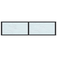 Thumbnail for Konsolentisch Weiß Marmor-Optik 140x35x75,5 cm Hartglas