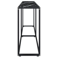 Thumbnail for Konsolentisch Schwarz Marmor-Optik 200x35x75,5 cm Hartglas