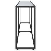 Thumbnail for Konsolentisch Weiß Marmor-Optik 220x35x75,5 cm Hartglas