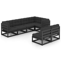 Thumbnail for 7-tlg. Garten-Lounge-Set mit Kissen Massivholz Kiefer