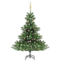 Thumbnail for Künstlicher Weihnachtsbaum Nordmann LED & Kugeln Grün 210 cm