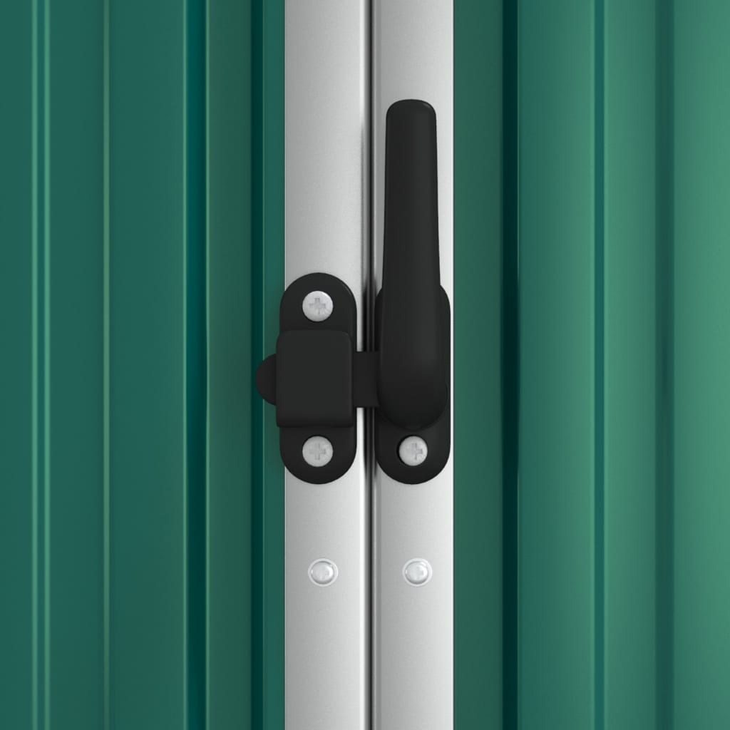 Geräteschuppen Grün 225x89x161 cm Verzinkter Stahl