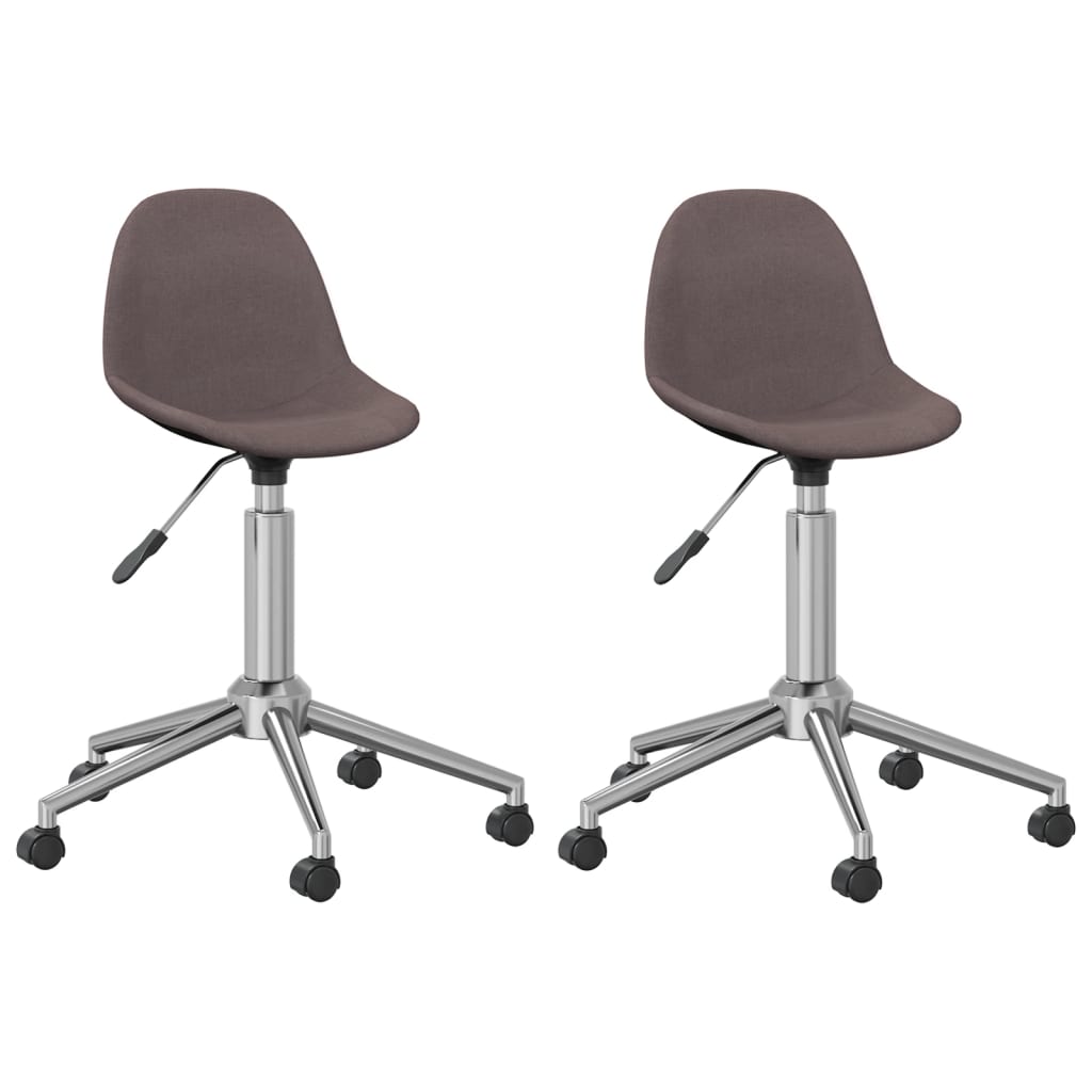 Esszimmerstühle 2 Stk. Drehbar Taupe Stoff