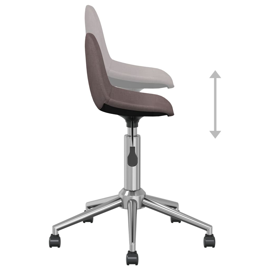 Esszimmerstühle 2 Stk. Drehbar Taupe Stoff