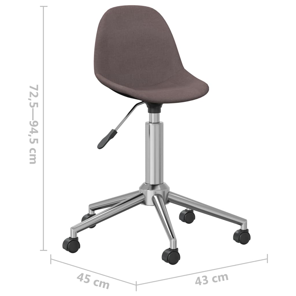 Esszimmerstühle 2 Stk. Drehbar Taupe Stoff