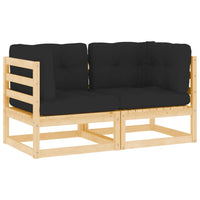 Thumbnail for Garten-Ecksofas 2 Stk. mit Kissen Massivholz Kiefer