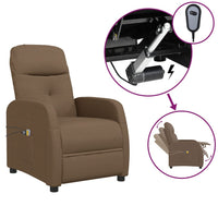 Thumbnail for Massagesessel Elektrisch Braun Stoff