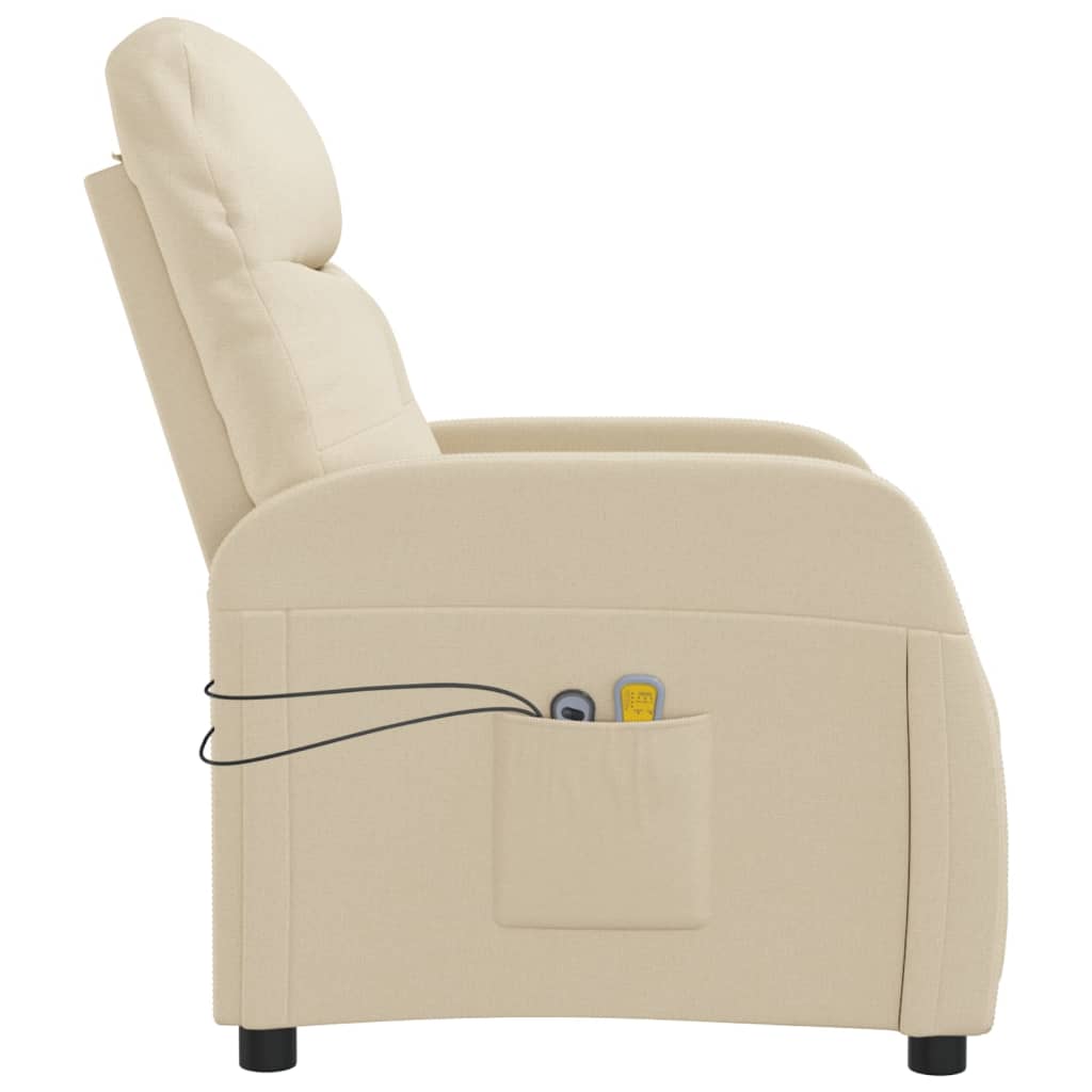 Massagesessel Elektrisch Creme Stoff